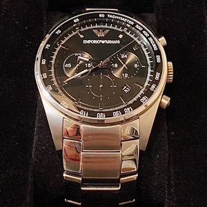 Emporio Armani M Three-Hand Stainless Steel Watch